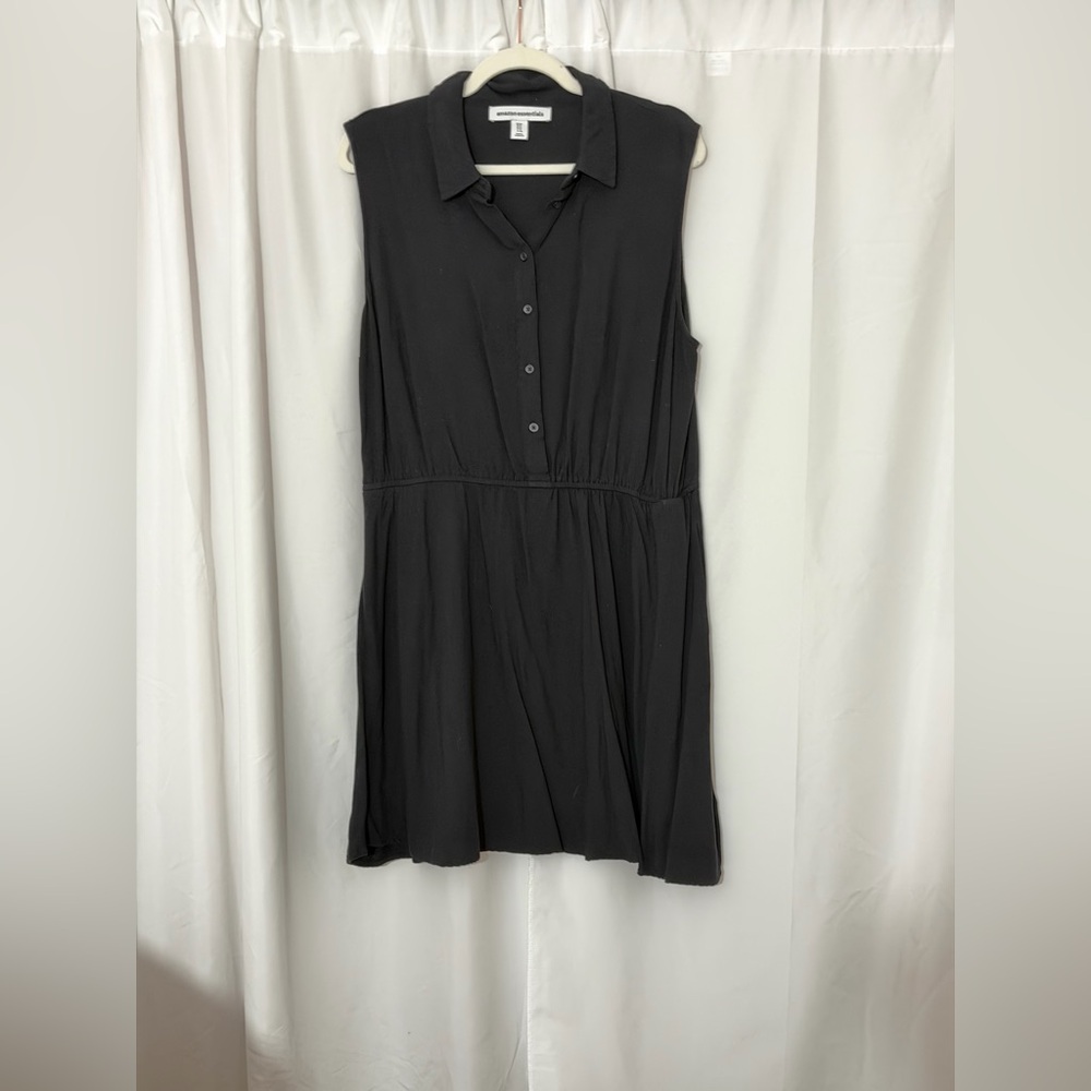 Amazon Essentials Black Collared Top